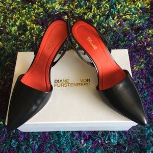 DVF Black Mortelle Heels (Size 7.5)